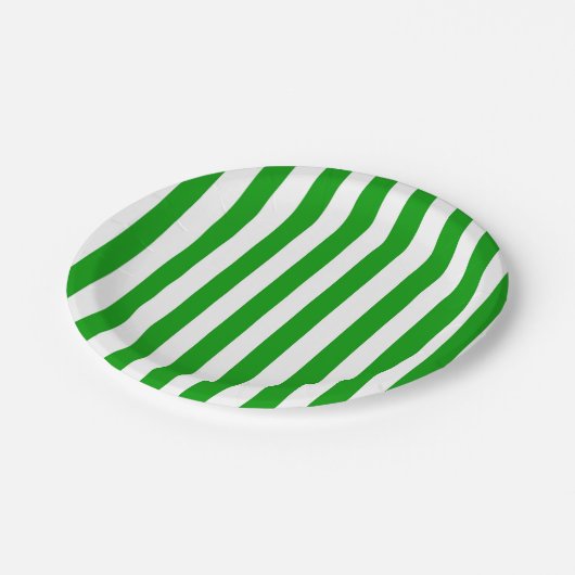 Teller, grün und weiß pappteller (Schrägansicht)