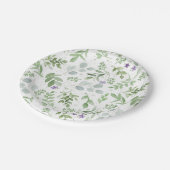 Teller - Grünpflanzen und Lavendel (Schrägansicht)