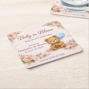 Teller Handgefertigtes Blumen-Epoxy-Untersetzer-Se Rechteckiger Pappuntersetzer