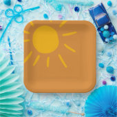 Teller, hier kommt die Son Baby Dusche Pappteller (Party)