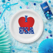 Teller/I Heart USA Pappteller (Party)