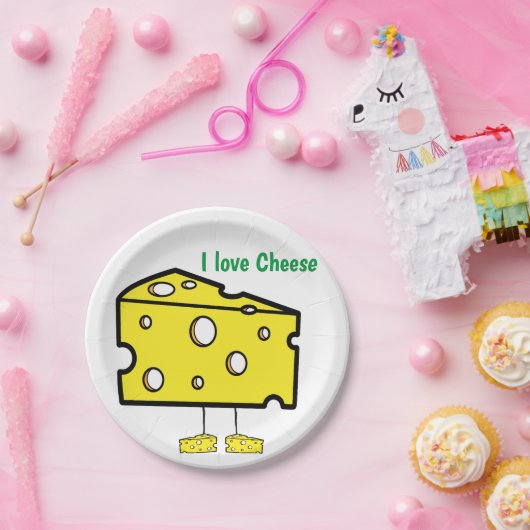 Teller, ich Liebe Käsepapier Teller (Party)