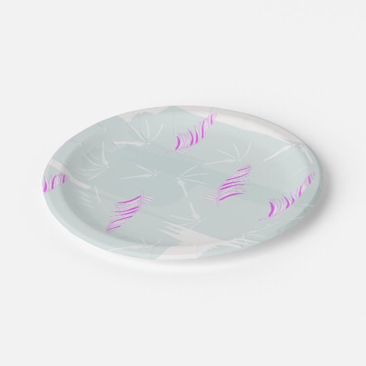 Teller in den Farben Grün und Rosa (Schrägansicht)