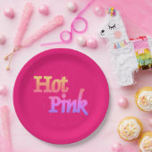 Teller in rosa Großpapier (Party)