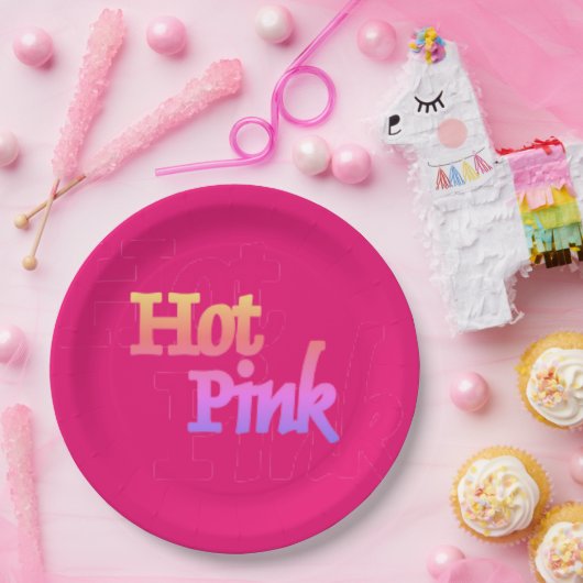 Teller in rosa Großpapier (Party)