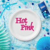 Teller in weißem, rosa weißem Papier (Party)