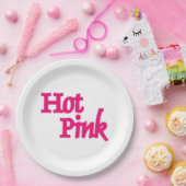 Teller in weißem, rosa weißem Papier (Party)