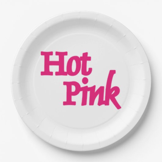 Teller in weißem, rosa weißem Papier (Vorderseite)