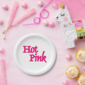 Teller in weißem, rosafarbenem Papier (Party)