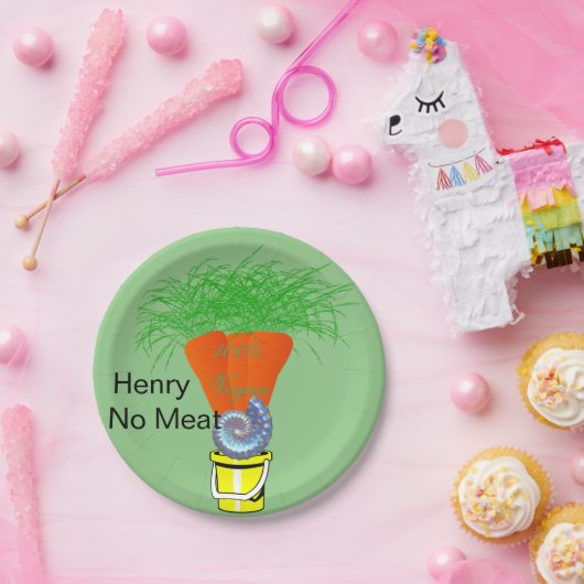 Teller, Karotten 100% Vegan Pappteller (Party)