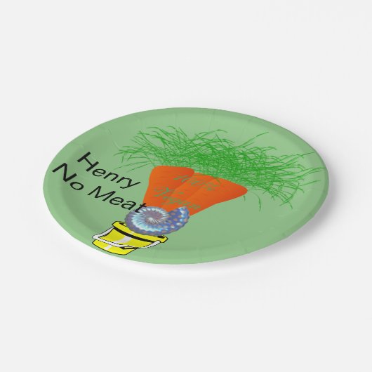 Teller, Karotten 100% Vegan Pappteller (Schrägansicht)