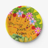 Teller, Karottenerden 100% Vegan Pappteller (Vorderseite)