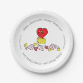 Teller Käse Käse Liebe Rotes Herz (Vorderseite)