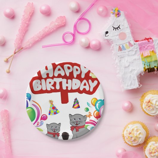 Teller, Katzen Pappteller (Party)