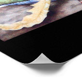 Teller/Kirschen, Pfirsiche, Trauben, Artischocken Poster (Ecke)