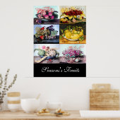 Teller/Kirschen, Zitronen, Trauben, Artischocken Poster (Küche)