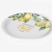 Teller Lemon Zitrus 1. Geburtstag. (Schrägansicht)