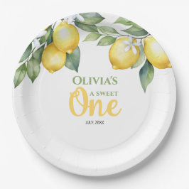Teller Lemon Zitrus 1. Geburtstag.