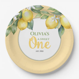 Teller Lemon Zitrus 1. Geburtstag.