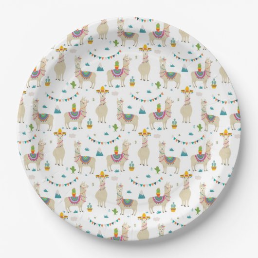 Teller - Llama Garden Party (Vorderseite)