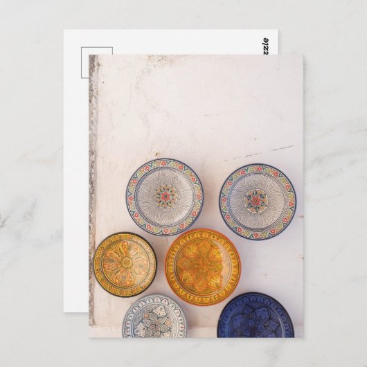 "TELLER, MAROKKO" REISEFOTOGRAFIE POSTCARD POSTKARTE (Vorne/Hinten)