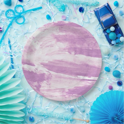 Teller mit Abstraktem Lavendeldesign (Party)