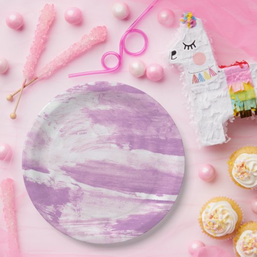 Teller mit Abstraktem Lavendeldesign (Party)