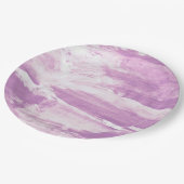 Teller mit Abstraktem Lavendeldesign (Schrägansicht)