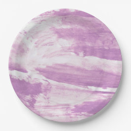 Teller mit Abstraktem Lavendeldesign