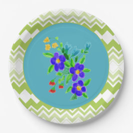 Teller mit Aquamarin und Limon