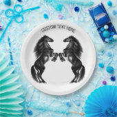 Teller mit benutzerdefiniertem Text für "Wilde Pfe (Party)