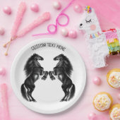 Teller mit benutzerdefiniertem Text für "Wilde Pfe (Party)