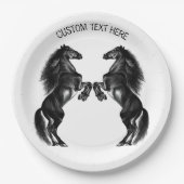 Teller mit benutzerdefiniertem Text für "Wilde Pfe (Vorderseite)