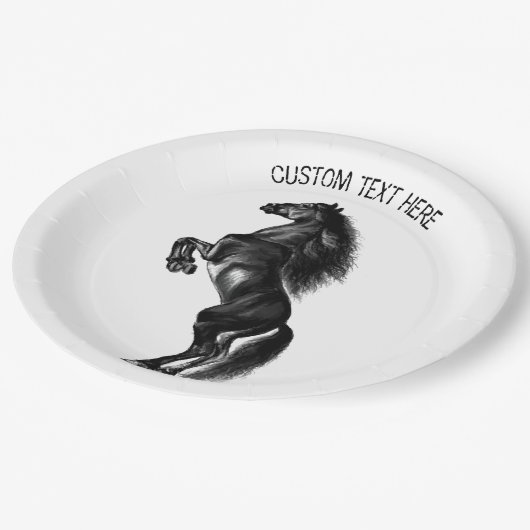 Teller mit benutzerdefiniertem Text in aufrechten (Schrägansicht)