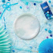 Teller mit blauem grünem Aquarell (Party)