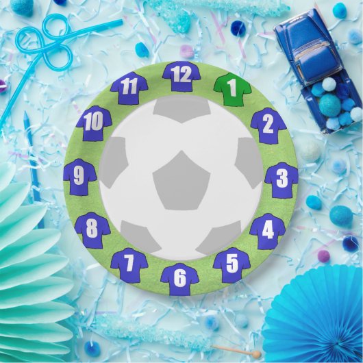 Teller mit Blue Sport Shirts (Party)