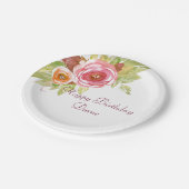 Teller mit Blumenblättern (Schrägansicht)