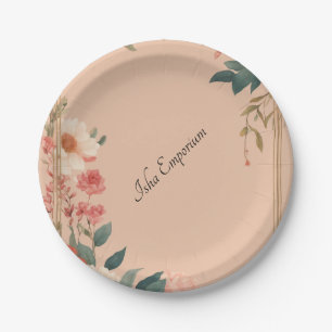 Teller mit Blumenmotiven