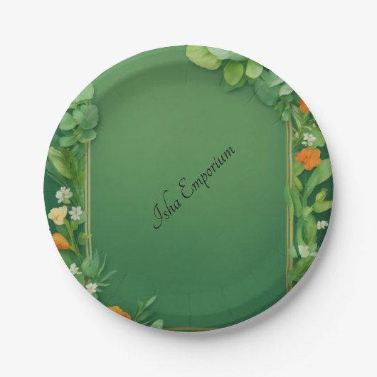 Teller mit Blumenmotiven (Vorderseite)