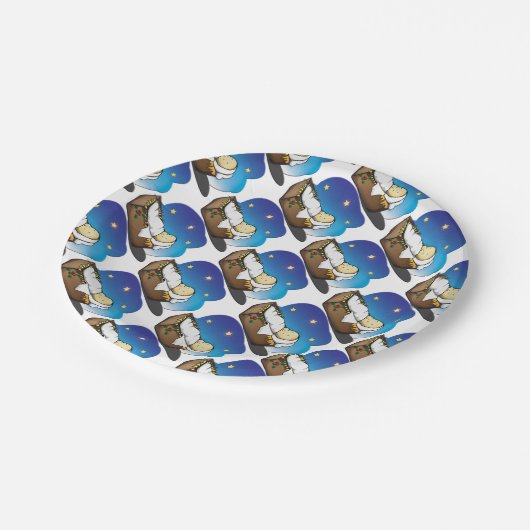 Teller mit dem Baby Jesus (Schrägansicht)