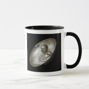 Teller mit dem Fehlschlag eines Mannes nach innen Tasse