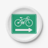 Teller mit den Fahrtrichtungen nach dem Pfeil (Vorderseite)