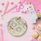 Teller mit digitalem Blumendesign (Party)