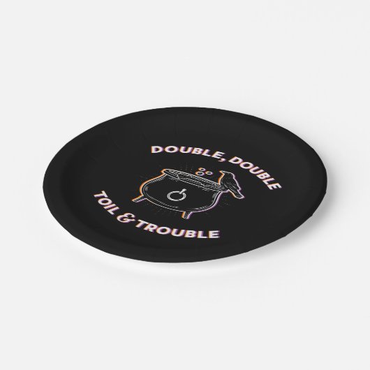 Teller mit doppeltem Toil und doppeltem Papiermang (Schrägansicht)