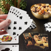 Teller mit einem blauen Rand oder auch Blaue Platt Spielkarten (In Situ)