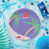 Teller mit einer Beachlandschaft (Party)