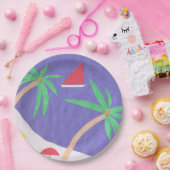 Teller mit einer Beachlandschaft (Party)