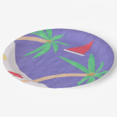 Teller mit einer Beachlandschaft (Schrägansicht)