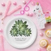 Teller mit einfachem Sukkulenten Hochzeitspapier (Party)