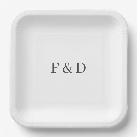 Teller mit einfachem Weißbuch (Vorderseite)